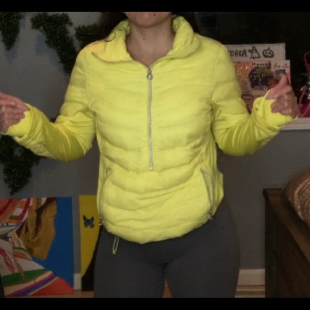 Yellow Calvin Klein Puff Sweater